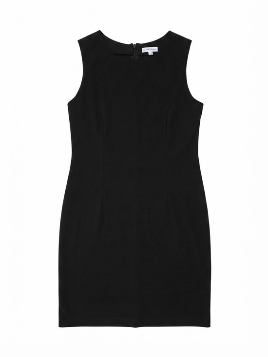 ALFRED SUNG Dresses & Skirts - ALFRED SUNG LBD Black Dress Clean Silhouette, Size L, Stretch, Sleeveless Sheath